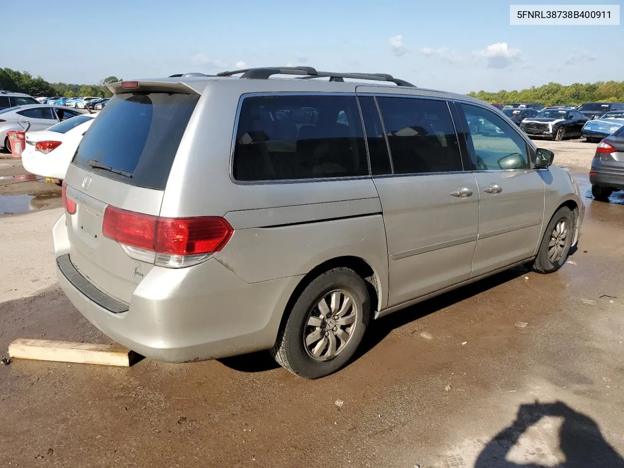 2008 Honda Odyssey Exl VIN: 5FNRL38738B400911 Lot: 74770734