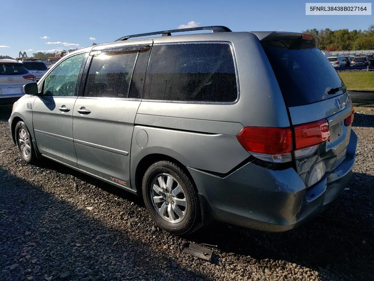 2008 Honda Odyssey Ex VIN: 5FNRL38438B027164 Lot: 75435624