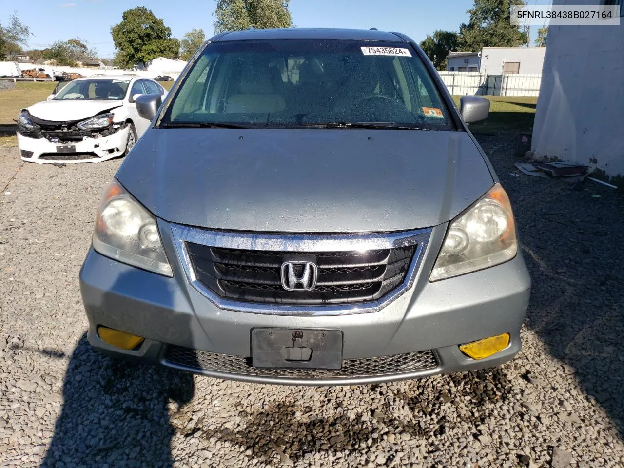 2008 Honda Odyssey Ex VIN: 5FNRL38438B027164 Lot: 75435624