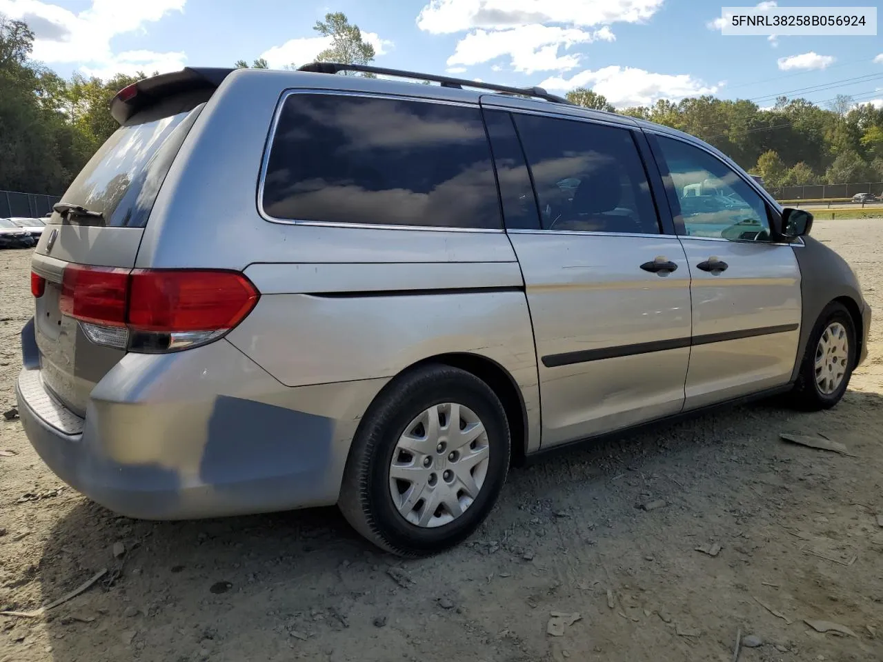 2008 Honda Odyssey Lx VIN: 5FNRL38258B056924 Lot: 75527014