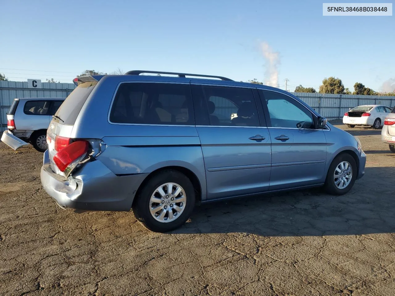 2008 Honda Odyssey Ex VIN: 5FNRL38468B038448 Lot: 76058214