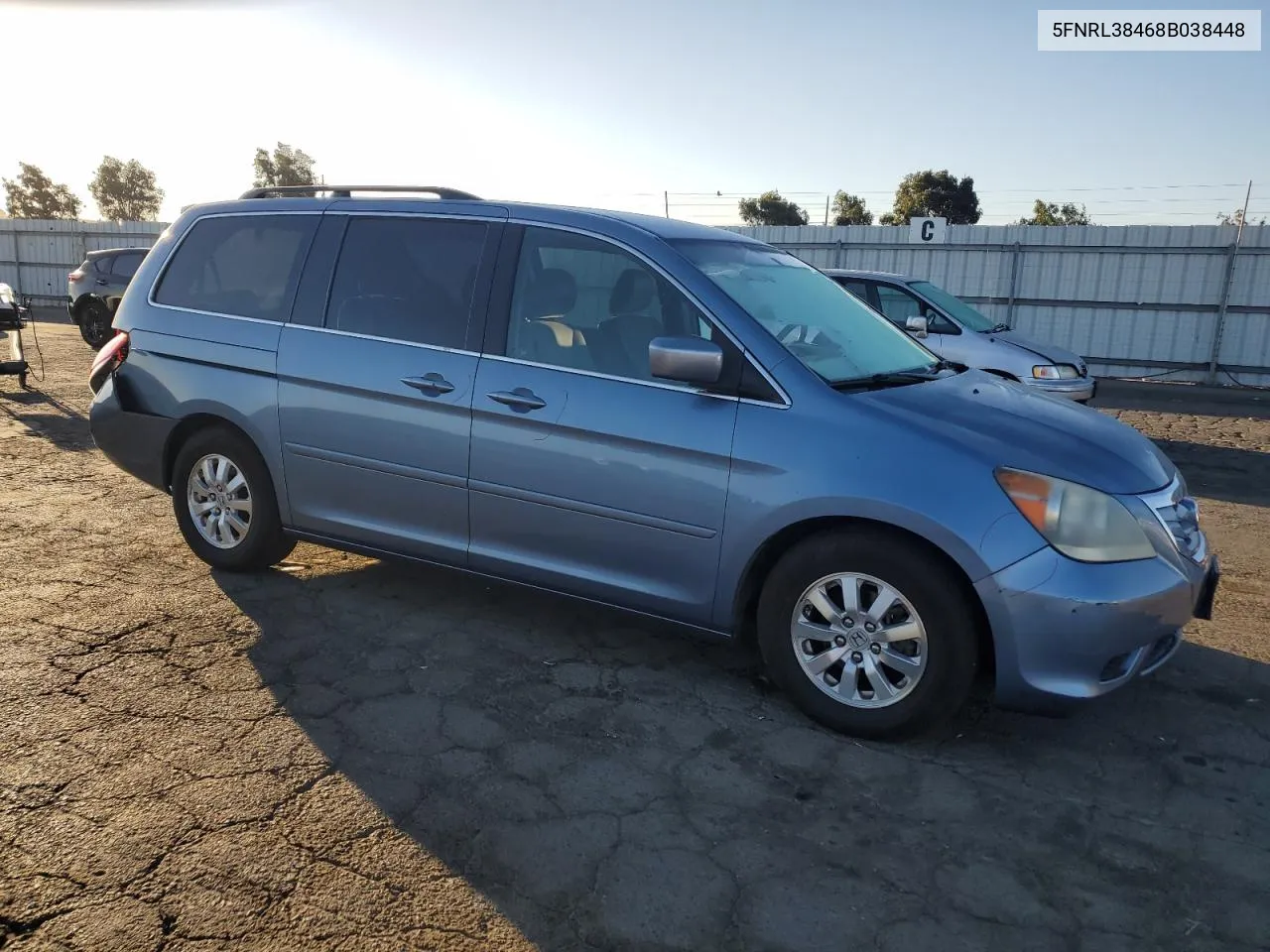 2008 Honda Odyssey Ex VIN: 5FNRL38468B038448 Lot: 76058214