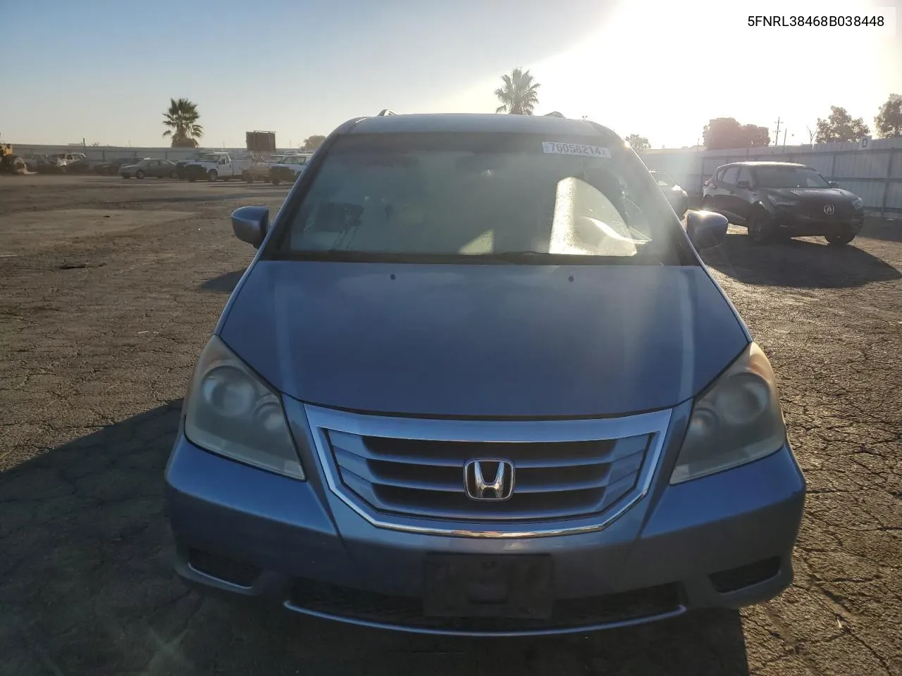 2008 Honda Odyssey Ex VIN: 5FNRL38468B038448 Lot: 76058214