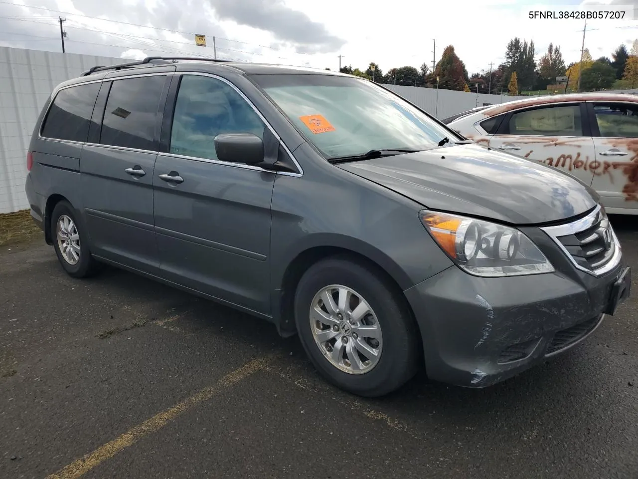 2008 Honda Odyssey Ex VIN: 5FNRL38428B057207 Lot: 76373124