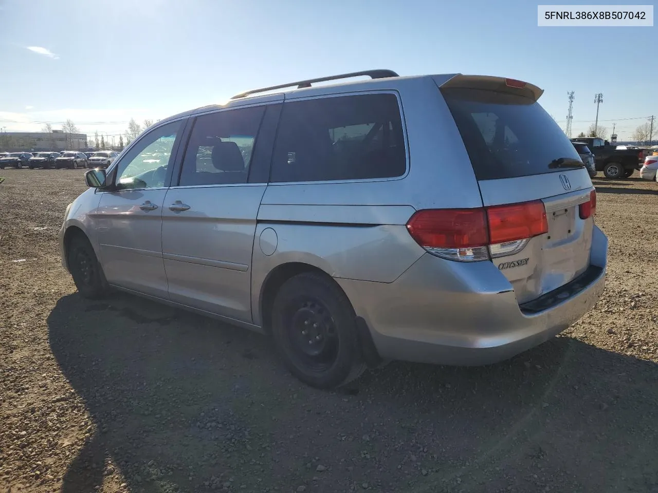 2008 Honda Odyssey Exl VIN: 5FNRL386X8B507042 Lot: 76923204