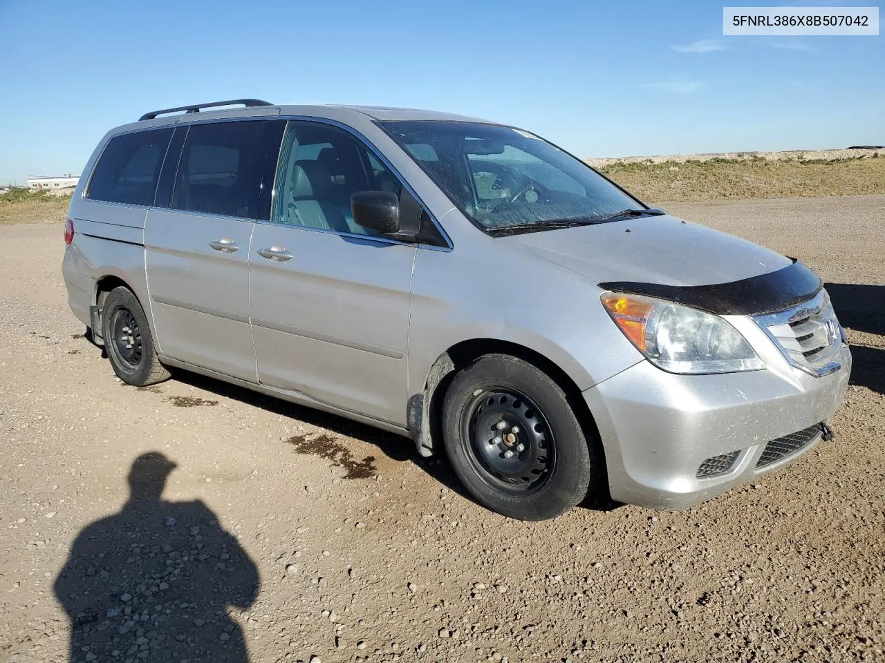 2008 Honda Odyssey Exl VIN: 5FNRL386X8B507042 Lot: 76923204