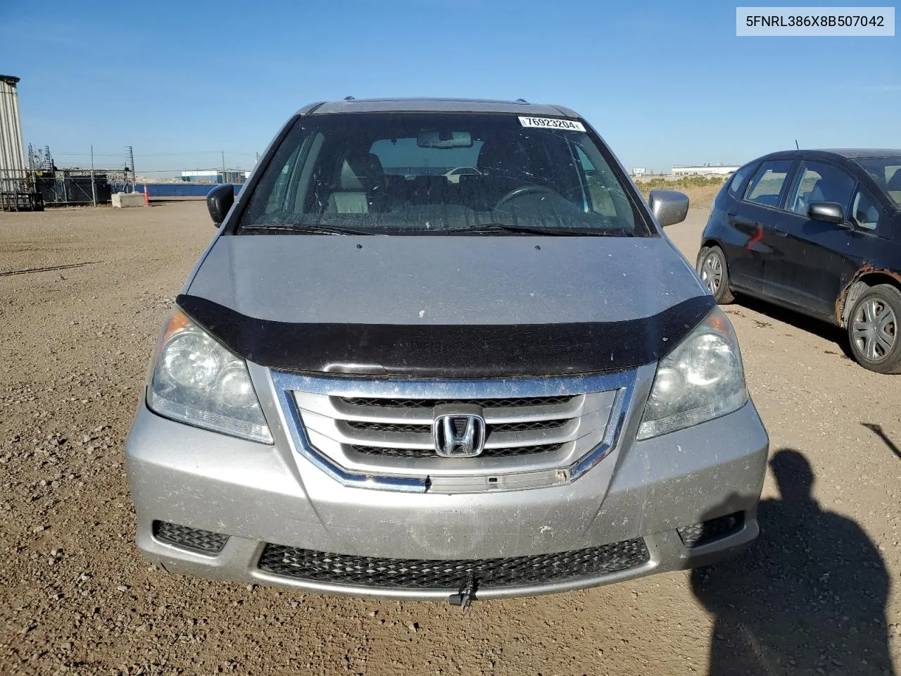 2008 Honda Odyssey Exl VIN: 5FNRL386X8B507042 Lot: 76923204