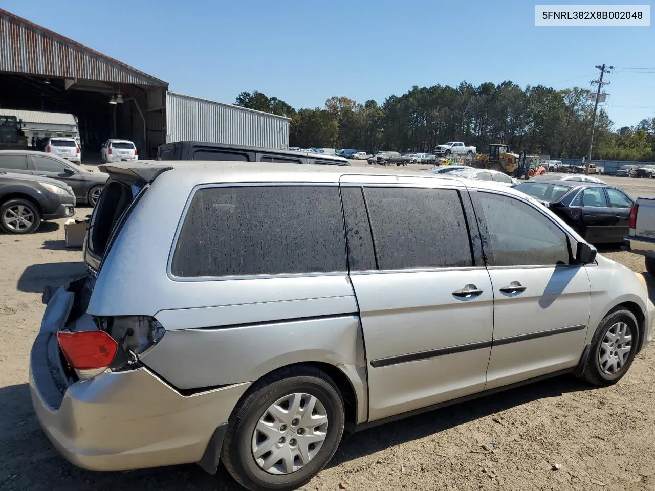 2008 Honda Odyssey Lx VIN: 5FNRL382X8B002048 Lot: 76939764