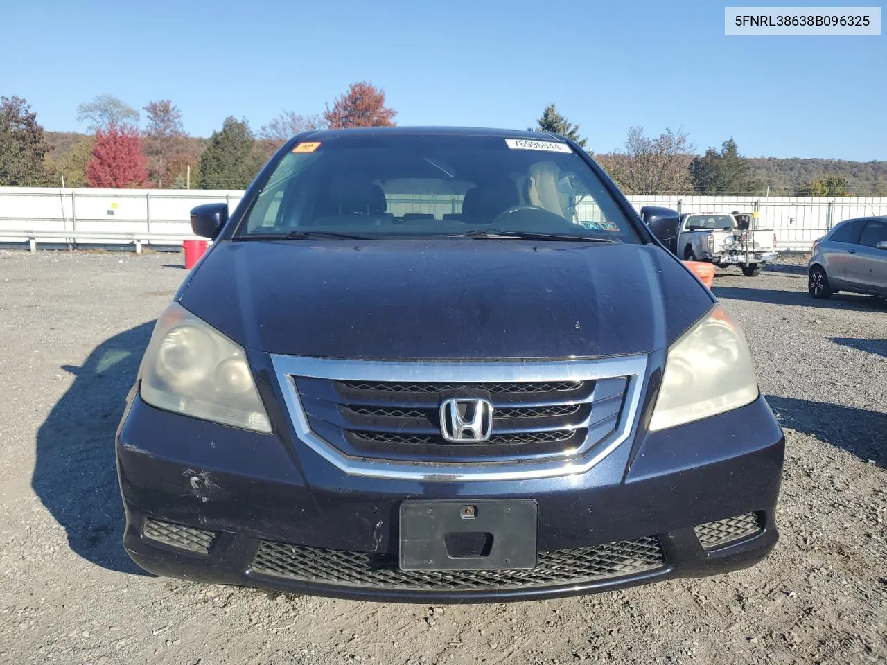 2008 Honda Odyssey Exl VIN: 5FNRL38638B096325 Lot: 76996044