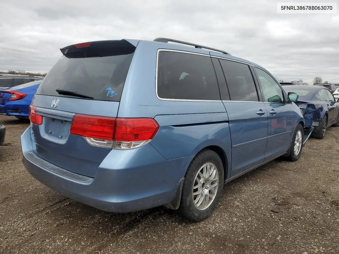 2008 Honda Odyssey Exl VIN: 5FNRL38678B063070 Lot: 79254974