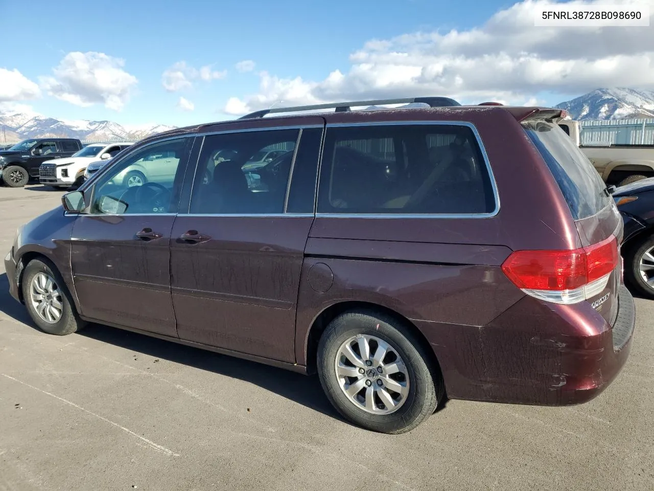 2008 Honda Odyssey Exl VIN: 5FNRL38728B098690 Lot: 79698194