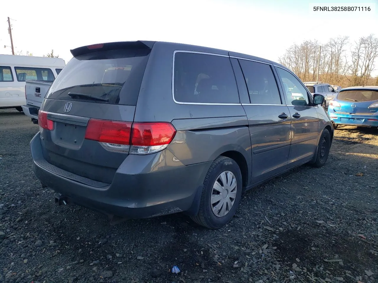 2008 Honda Odyssey Lx VIN: 5FNRL38258B071116 Lot: 79953004