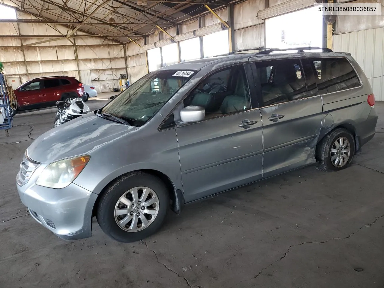 2008 Honda Odyssey Exl VIN: 5FNRL38608B036857 Lot: 80116184