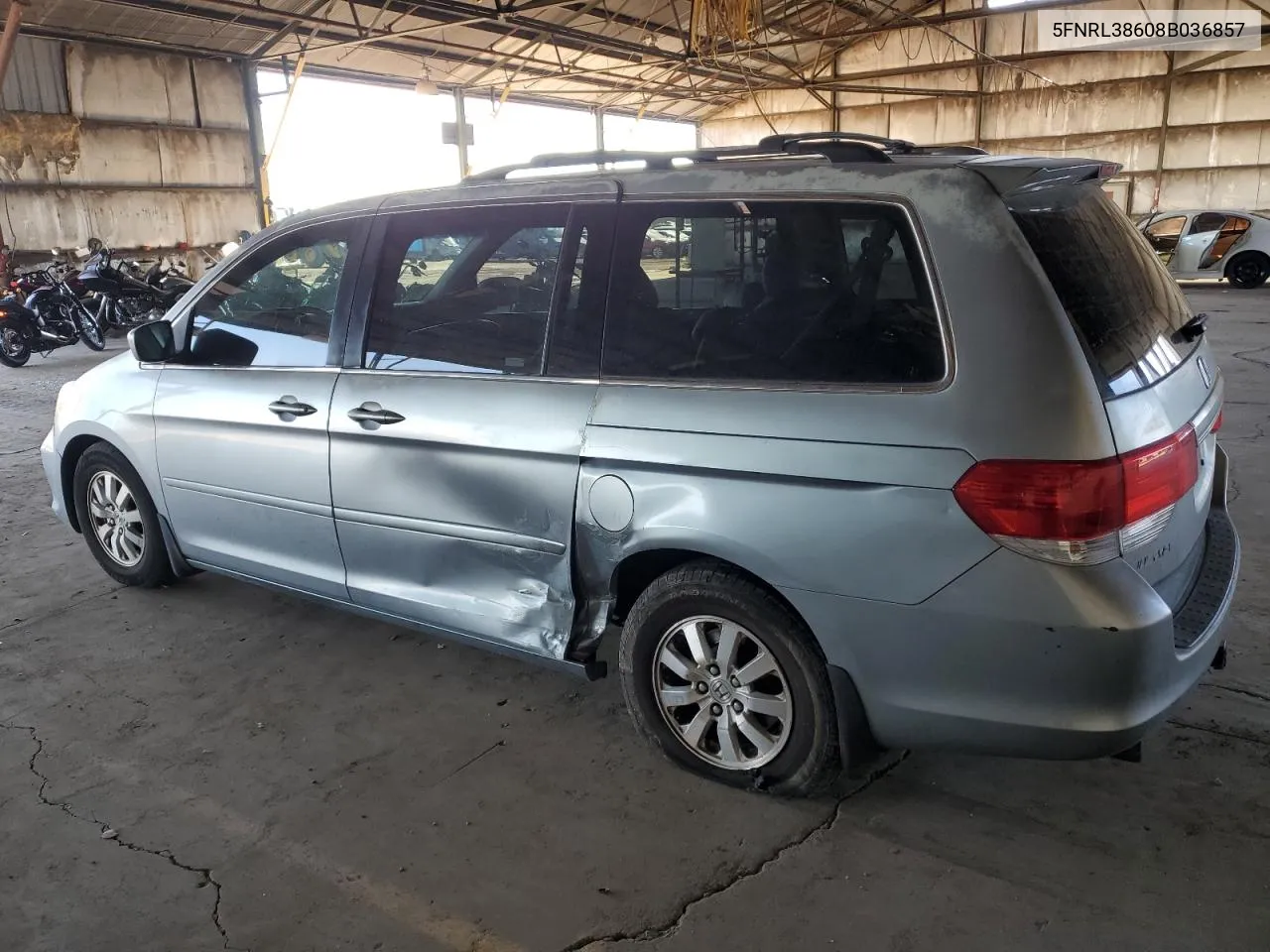 2008 Honda Odyssey Exl VIN: 5FNRL38608B036857 Lot: 80116184