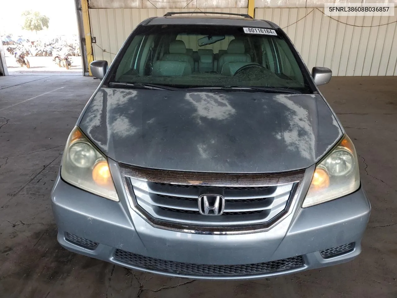 2008 Honda Odyssey Exl VIN: 5FNRL38608B036857 Lot: 80116184