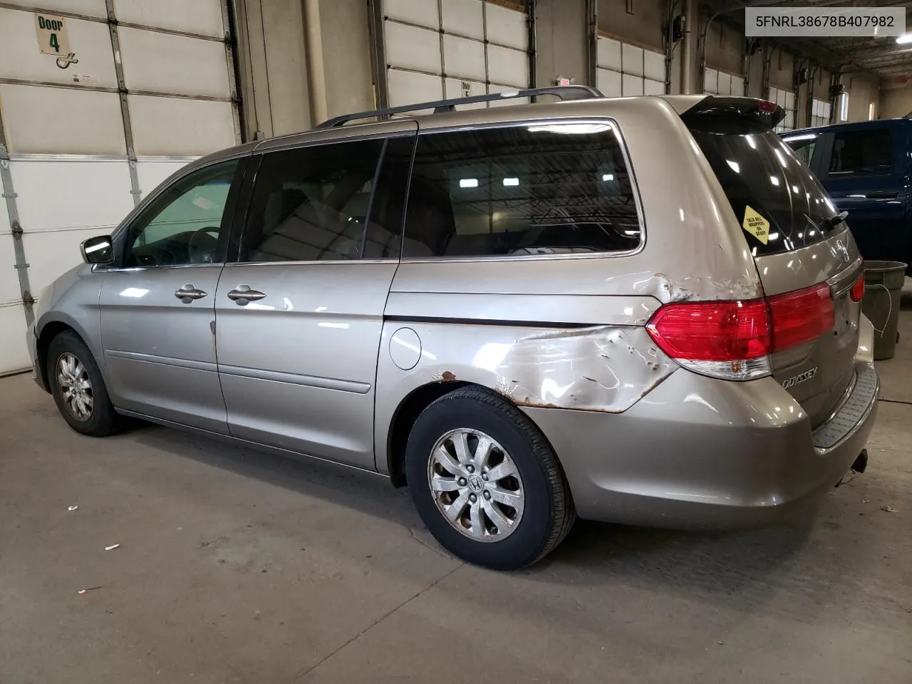 2008 Honda Odyssey Exl VIN: 5FNRL38678B407982 Lot: 80135254