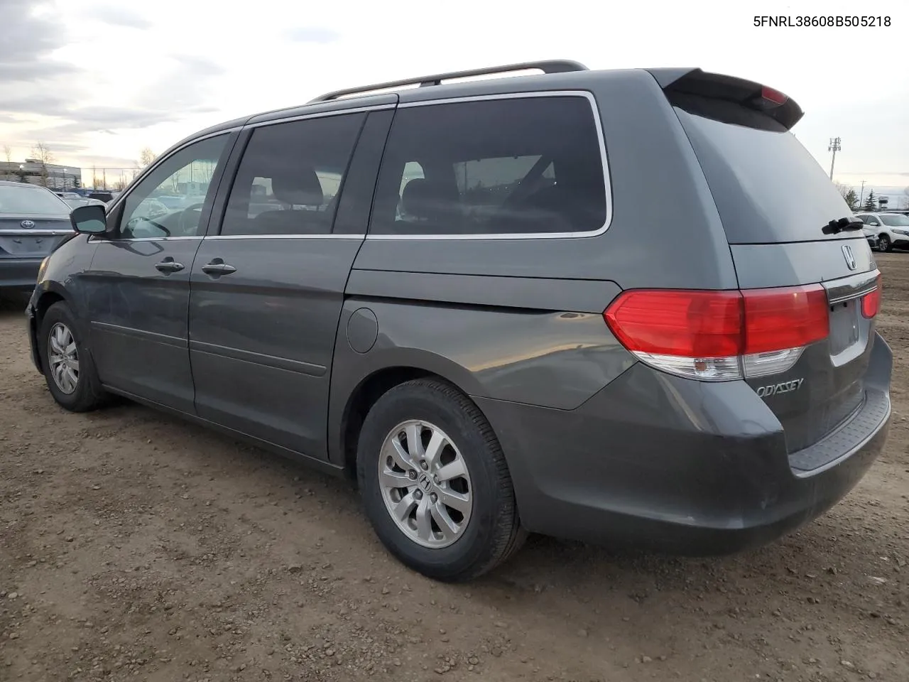 2008 Honda Odyssey Exl VIN: 5FNRL38608B505218 Lot: 80391064