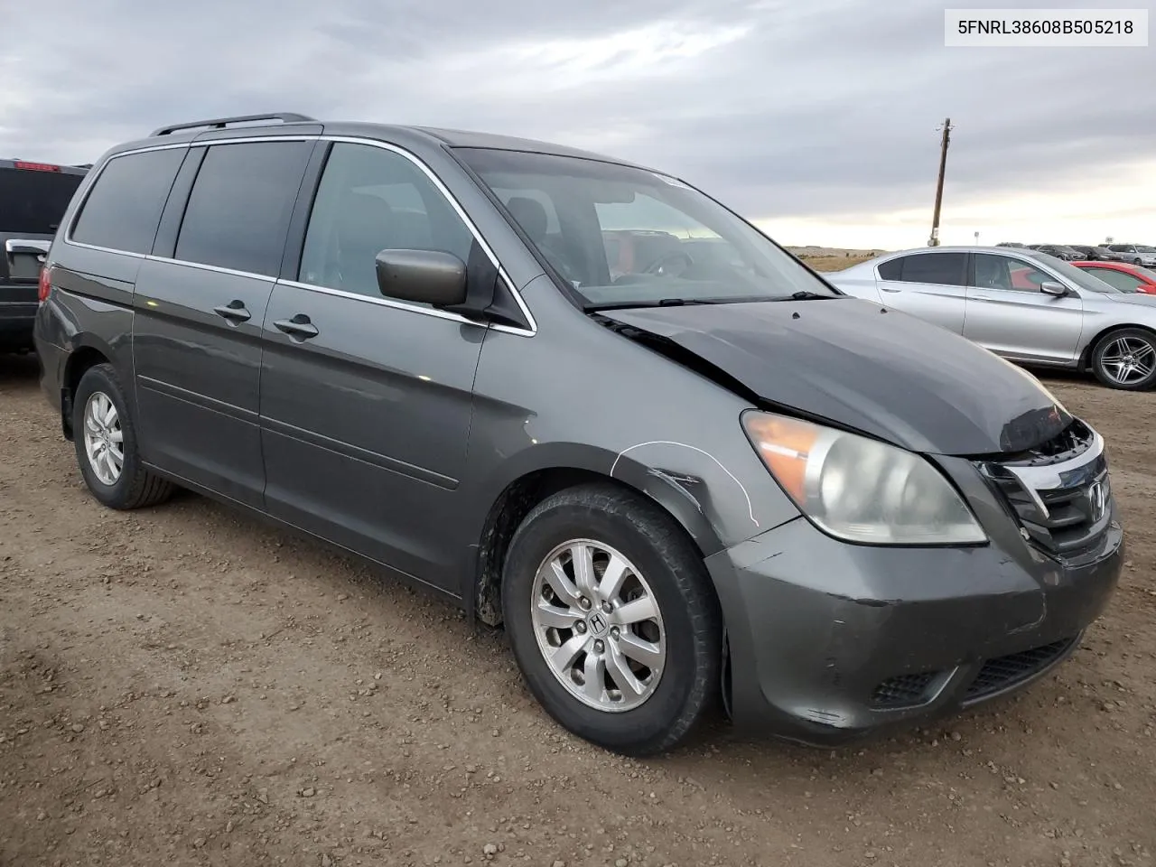 2008 Honda Odyssey Exl VIN: 5FNRL38608B505218 Lot: 80391064