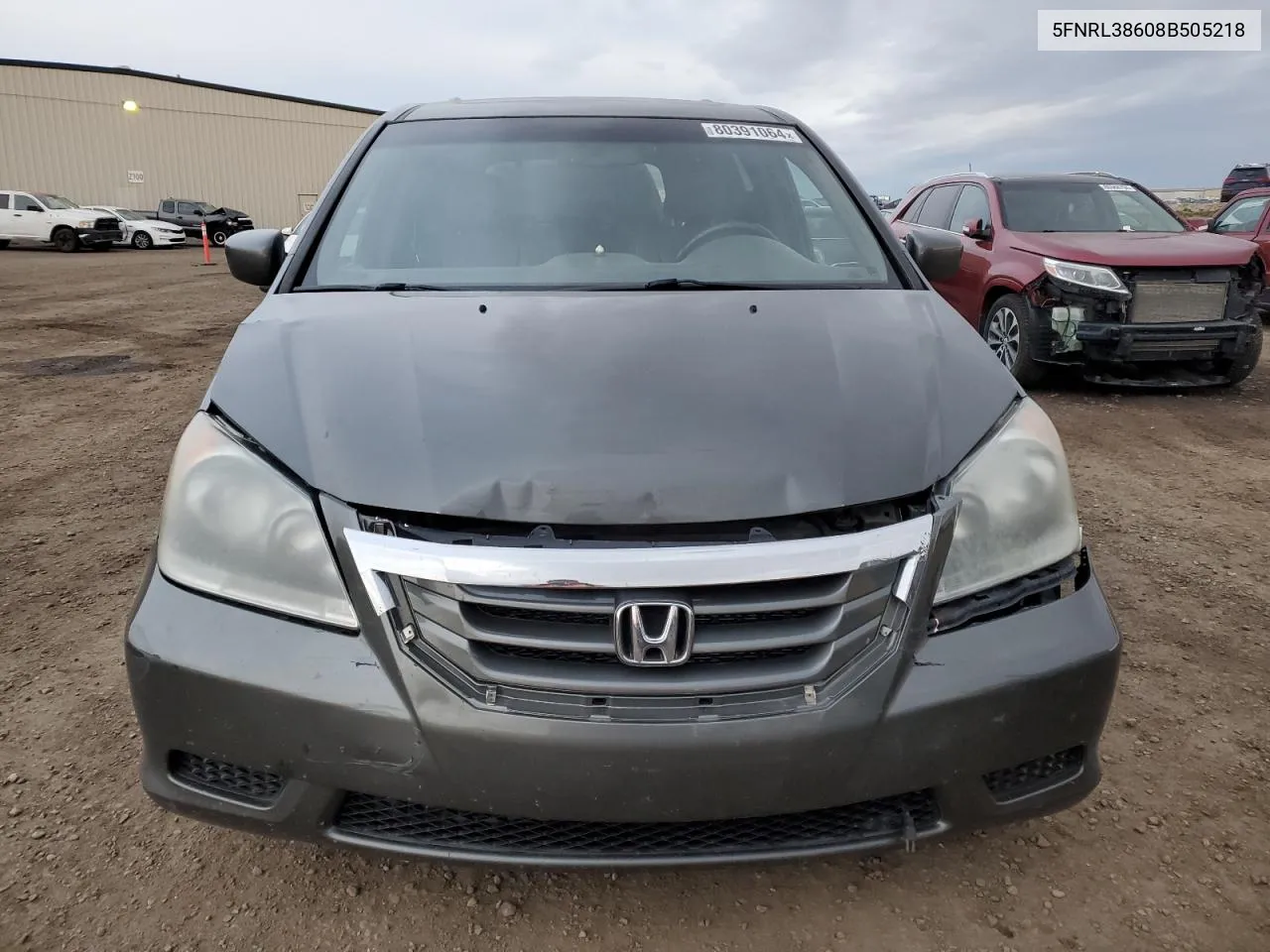 2008 Honda Odyssey Exl VIN: 5FNRL38608B505218 Lot: 80391064