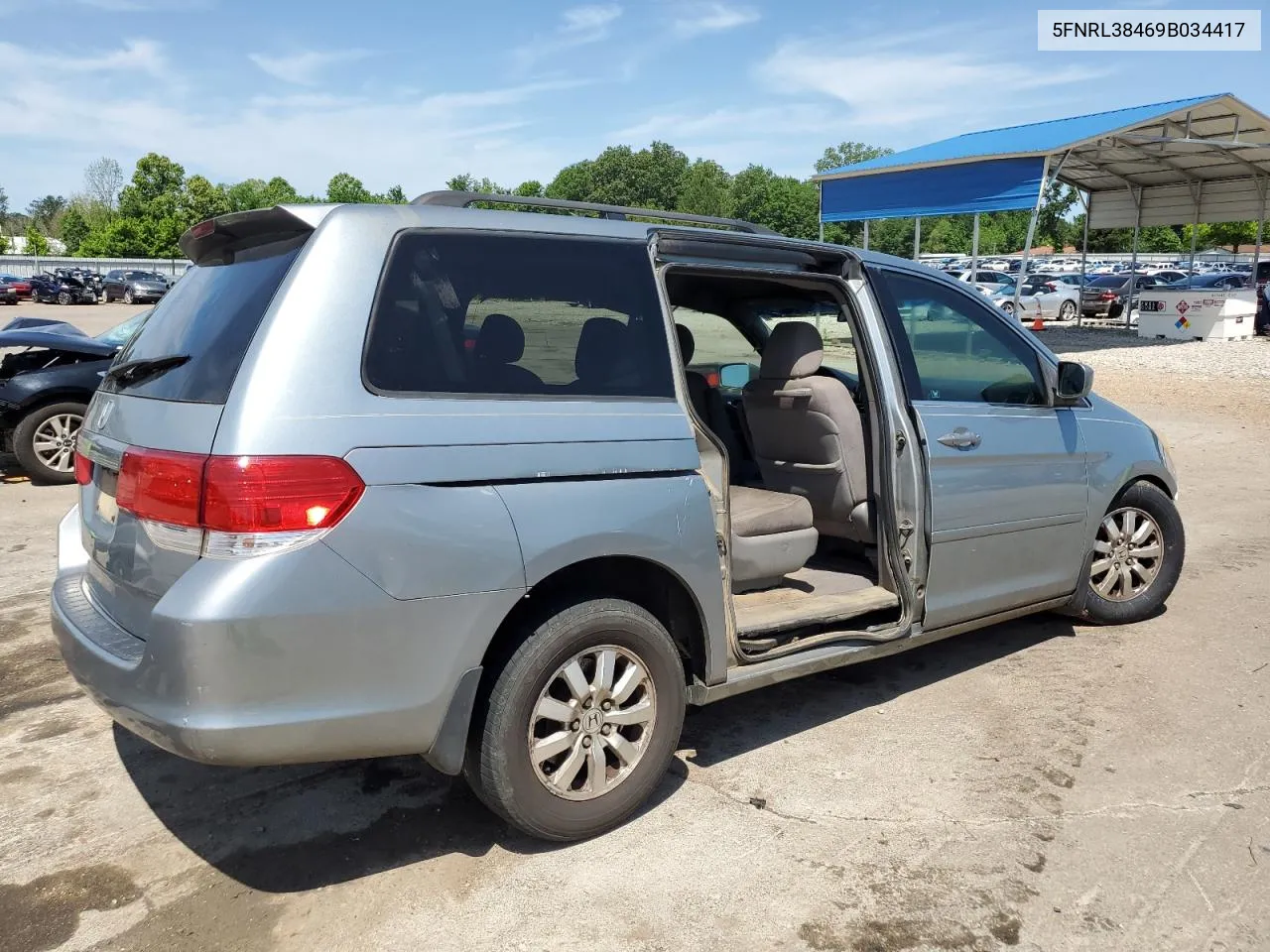 5FNRL38469B034417 2009 Honda Odyssey Ex