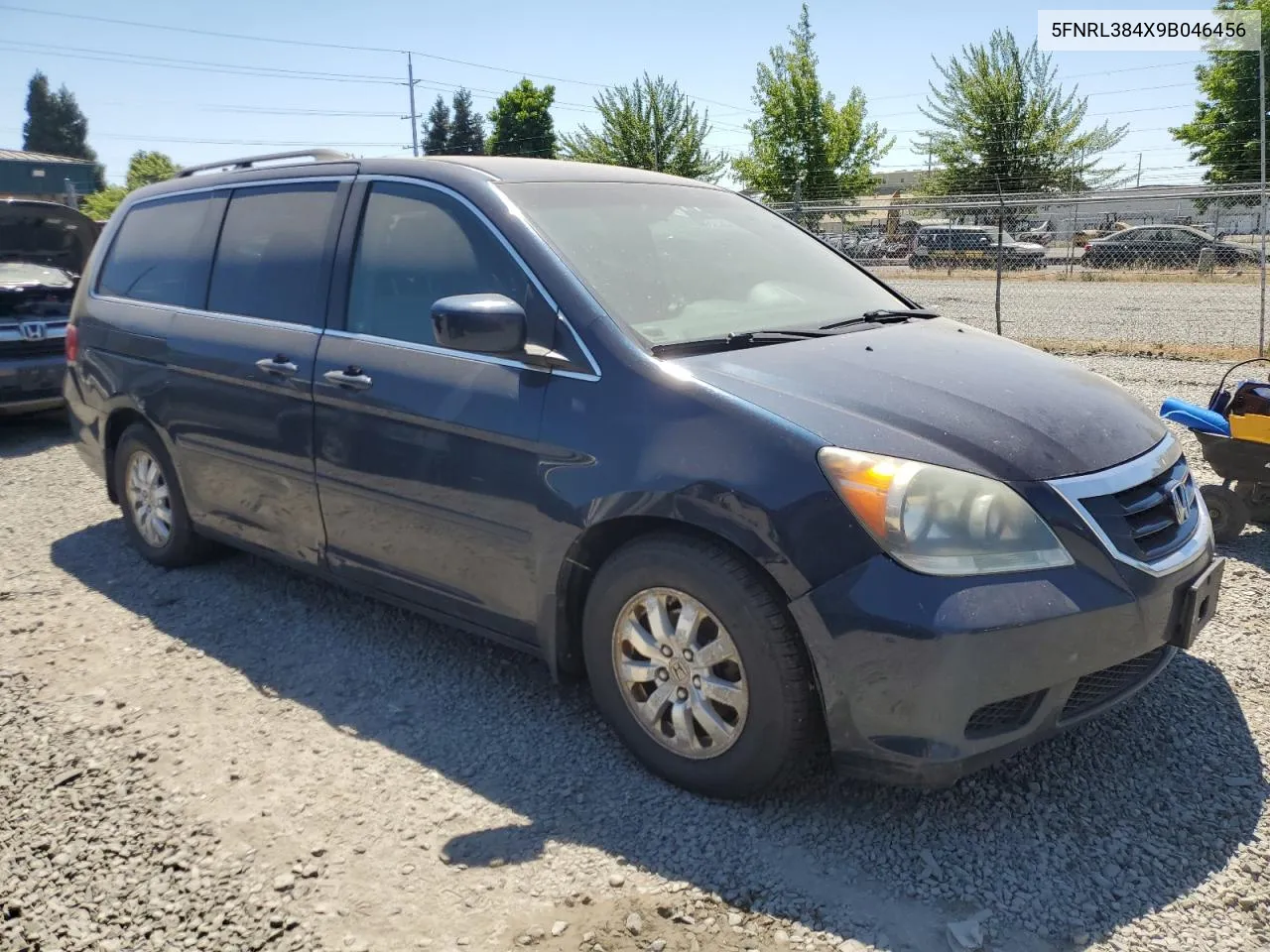 5FNRL384X9B046456 2009 Honda Odyssey Ex