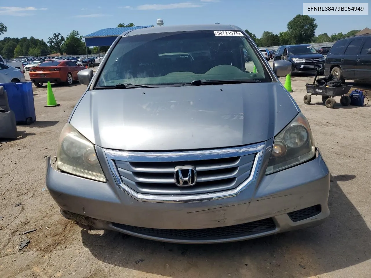 2009 Honda Odyssey Ex VIN: 5FNRL38479B054949 Lot: 58721574