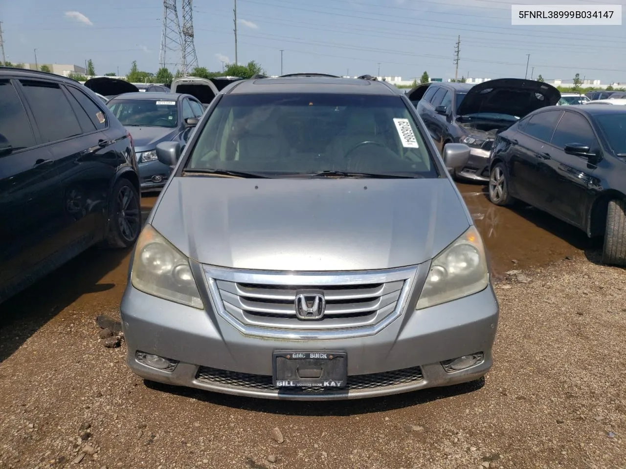 2009 Honda Odyssey Touring VIN: 5FNRL38999B034147 Lot: 62463864