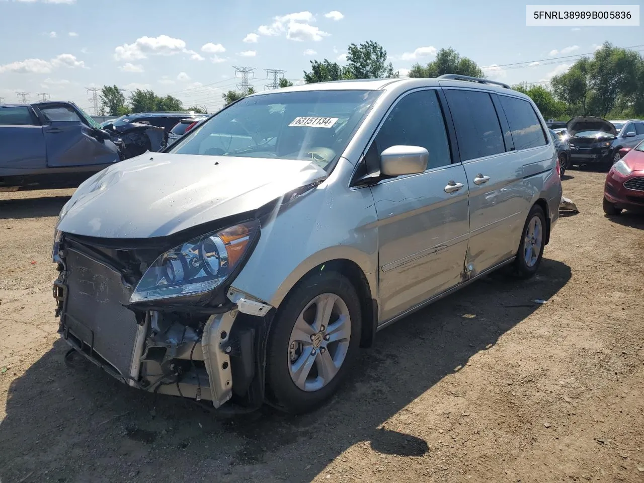 5FNRL38989B005836 2009 Honda Odyssey Touring