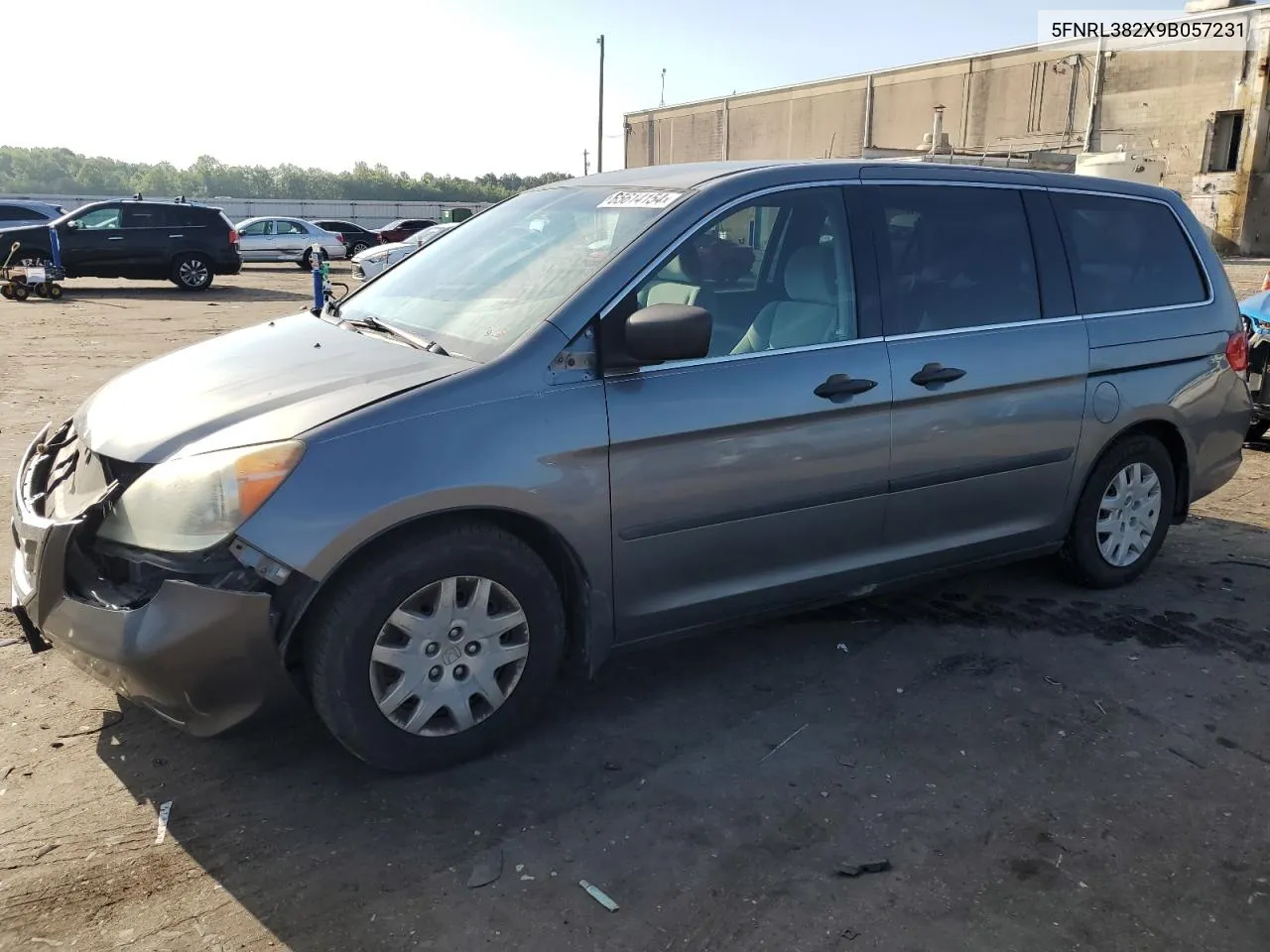 2009 Honda Odyssey Lx VIN: 5FNRL382X9B057231 Lot: 65614154