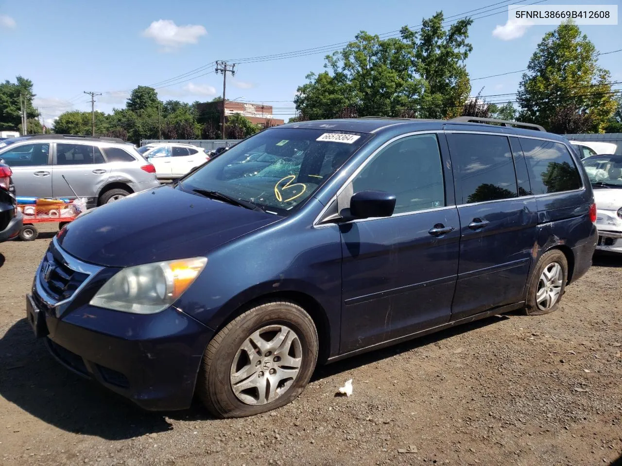 5FNRL38669B412608 2009 Honda Odyssey Exl