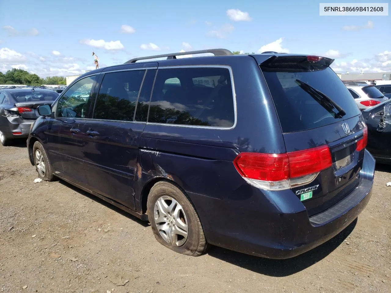 2009 Honda Odyssey Exl VIN: 5FNRL38669B412608 Lot: 66578364