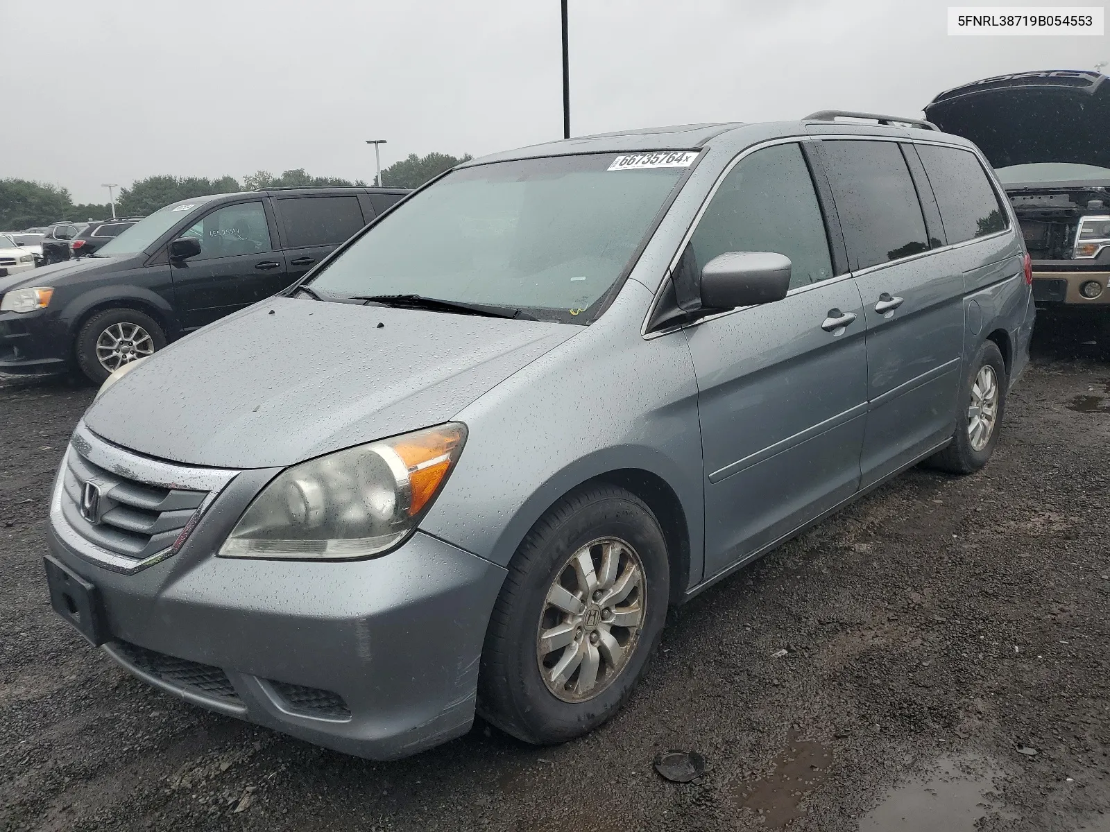 2009 Honda Odyssey Exl VIN: 5FNRL38719B054553 Lot: 66735764