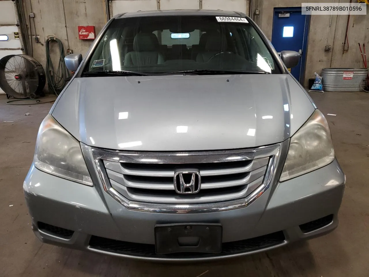 5FNRL38789B010596 2009 Honda Odyssey Exl