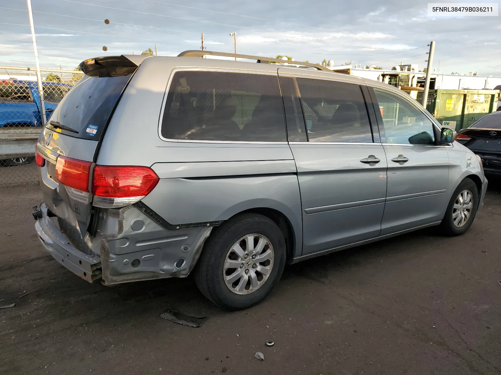 2009 Honda Odyssey Ex VIN: 5FNRL38479B036211 Lot: 67779074