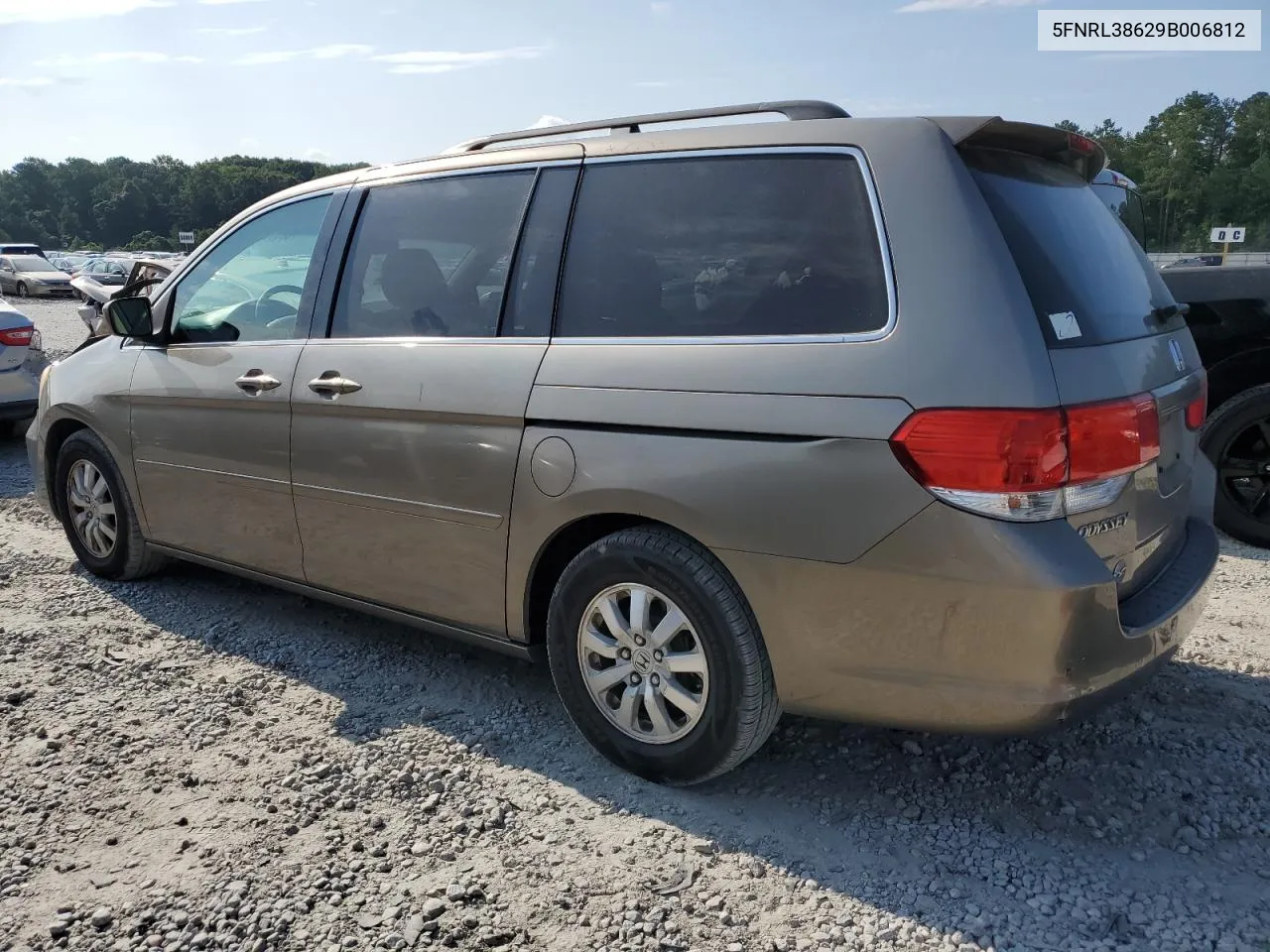 2009 Honda Odyssey Exl VIN: 5FNRL38629B006812 Lot: 68378204