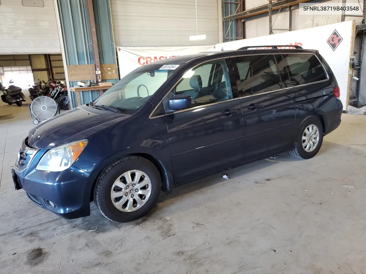 2009 Honda Odyssey Exl VIN: 5FNRL38719B403548 Lot: 68916364