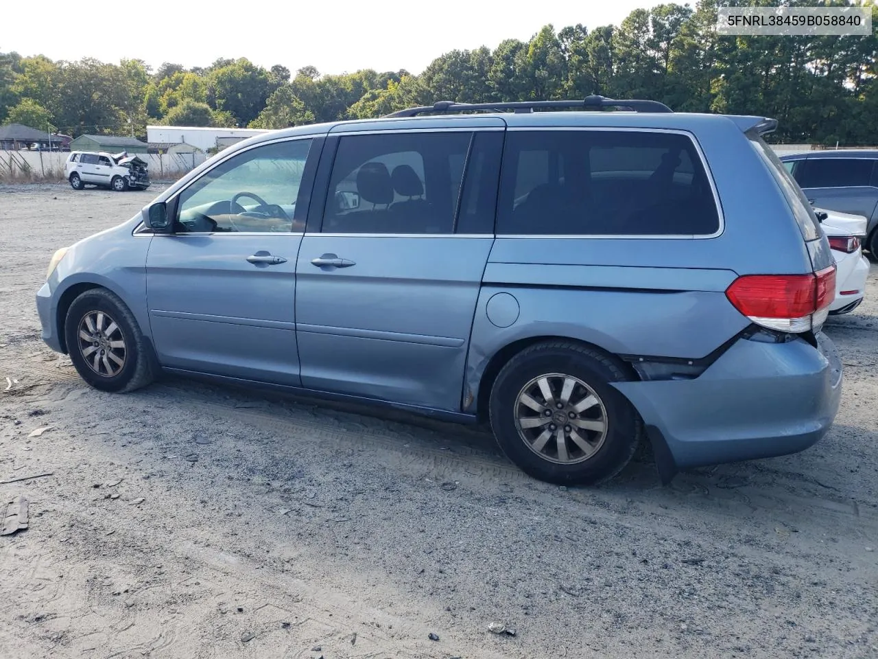 5FNRL38459B058840 2009 Honda Odyssey Ex