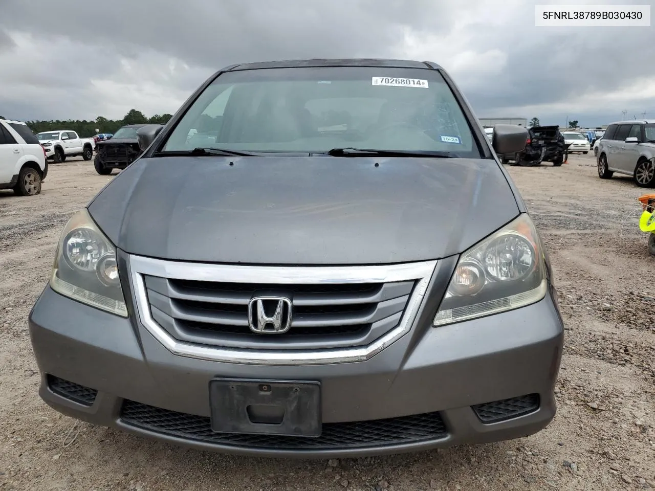 2009 Honda Odyssey Exl VIN: 5FNRL38789B030430 Lot: 70268014