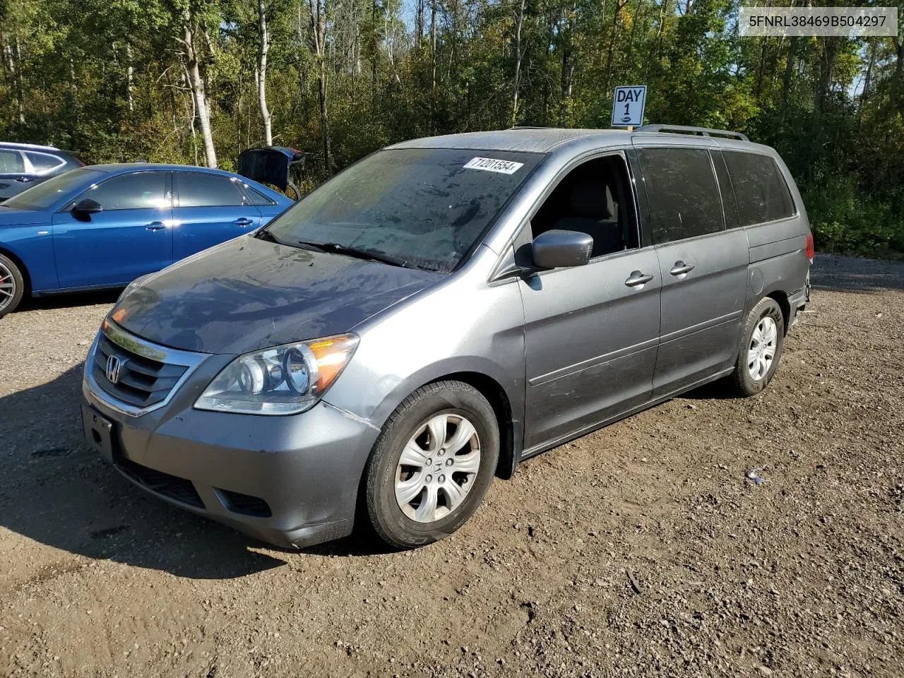 2009 Honda Odyssey Ex VIN: 5FNRL38469B504297 Lot: 71201554