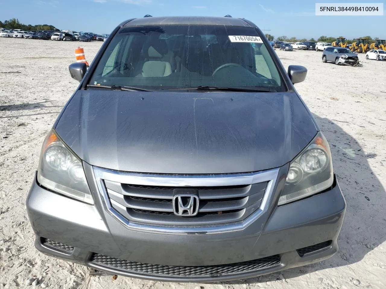 2009 Honda Odyssey Ex VIN: 5FNRL38449B410094 Lot: 71670054