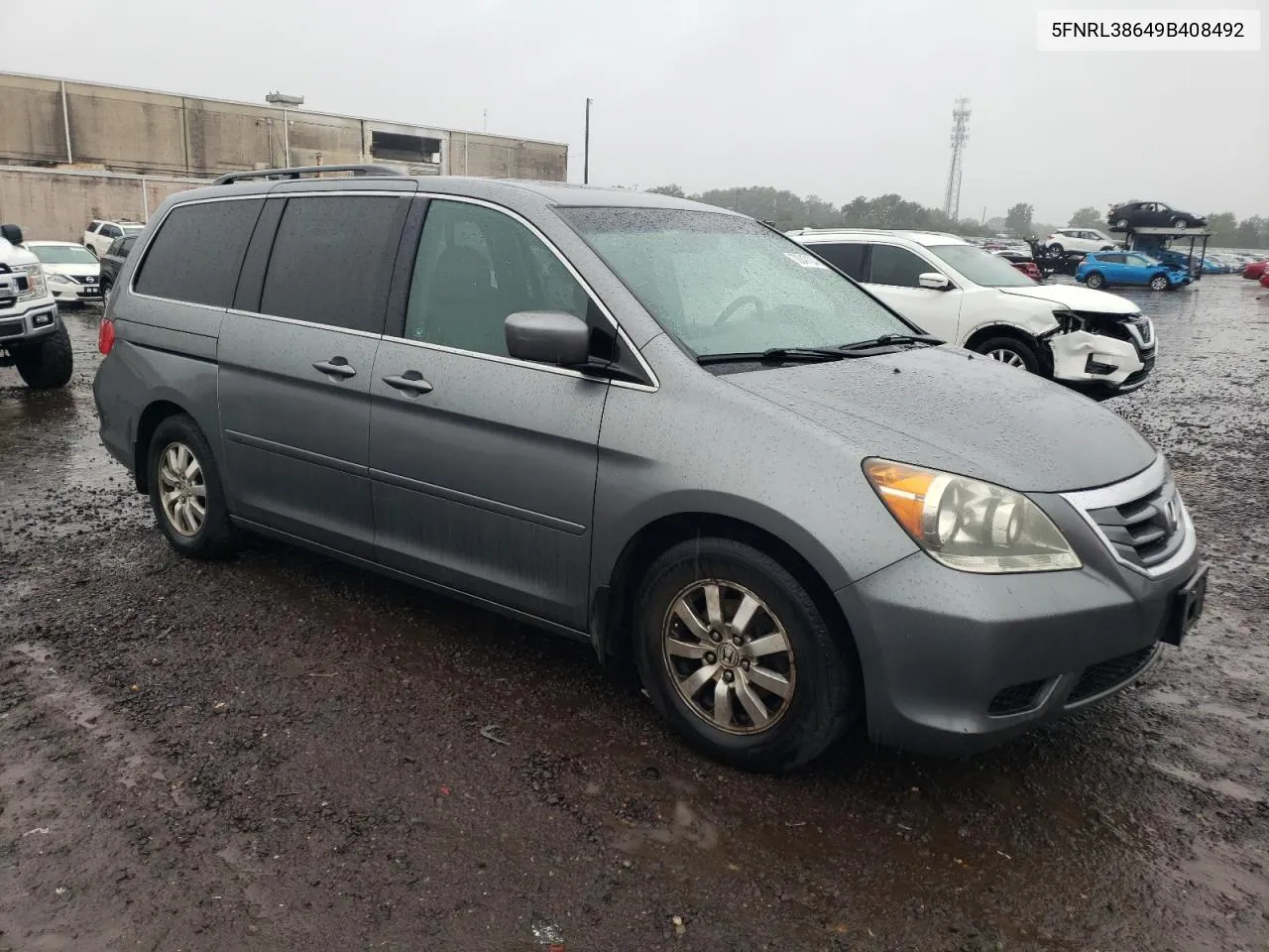 2009 Honda Odyssey Exl VIN: 5FNRL38649B408492 Lot: 72247124