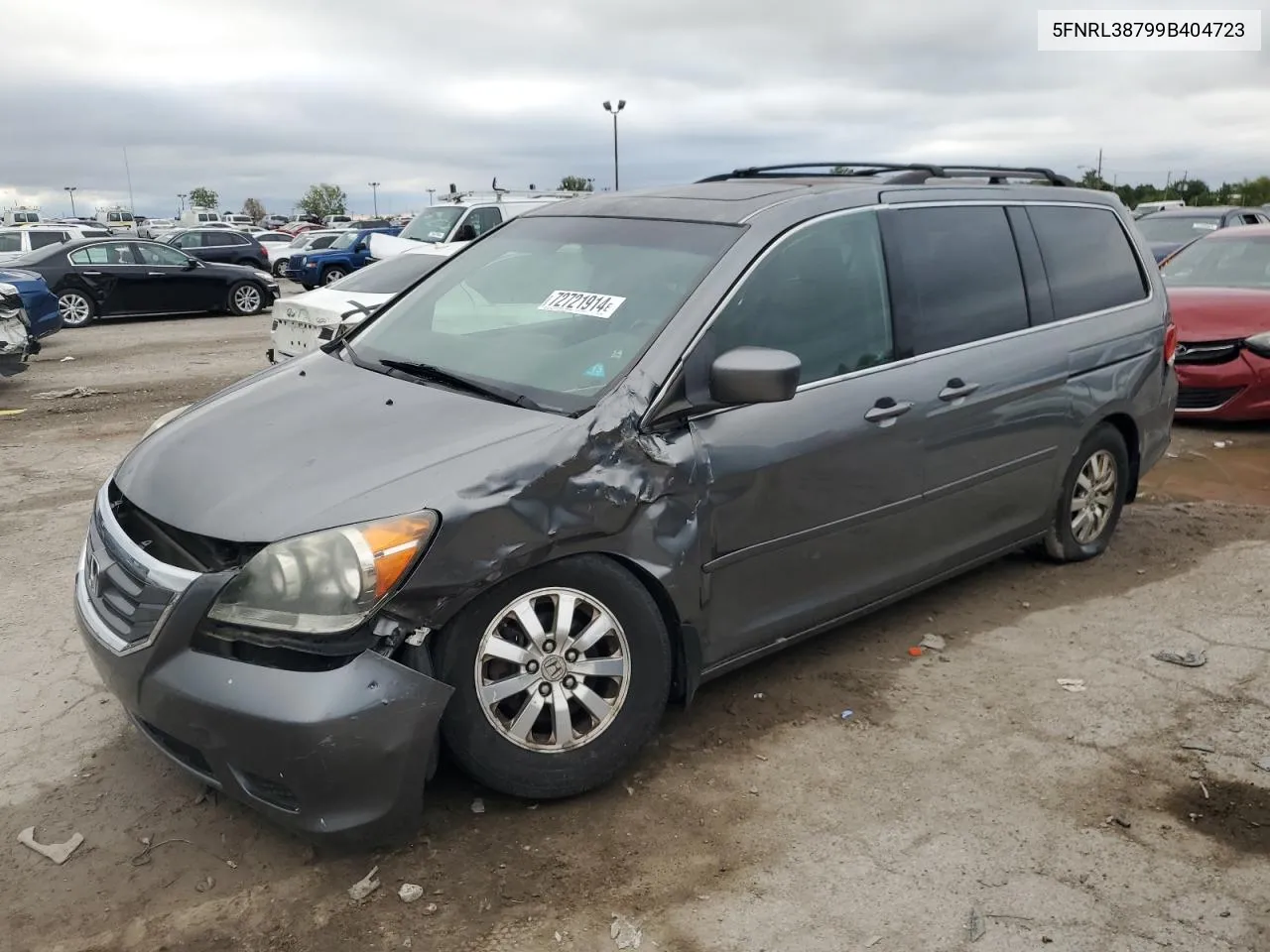 2009 Honda Odyssey Exl VIN: 5FNRL38799B404723 Lot: 72721914