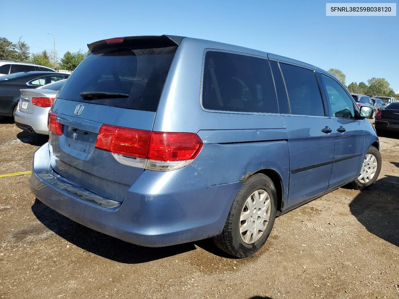 2009 Honda Odyssey Lx VIN: 5FNRL38259B038120 Lot: 72959314