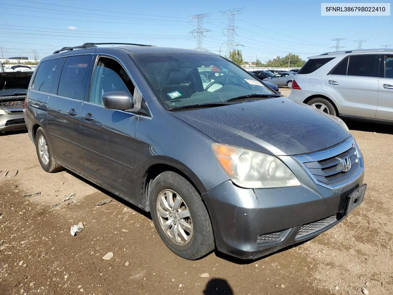 2009 Honda Odyssey Exl VIN: 5FNRL38679B022410 Lot: 73108294