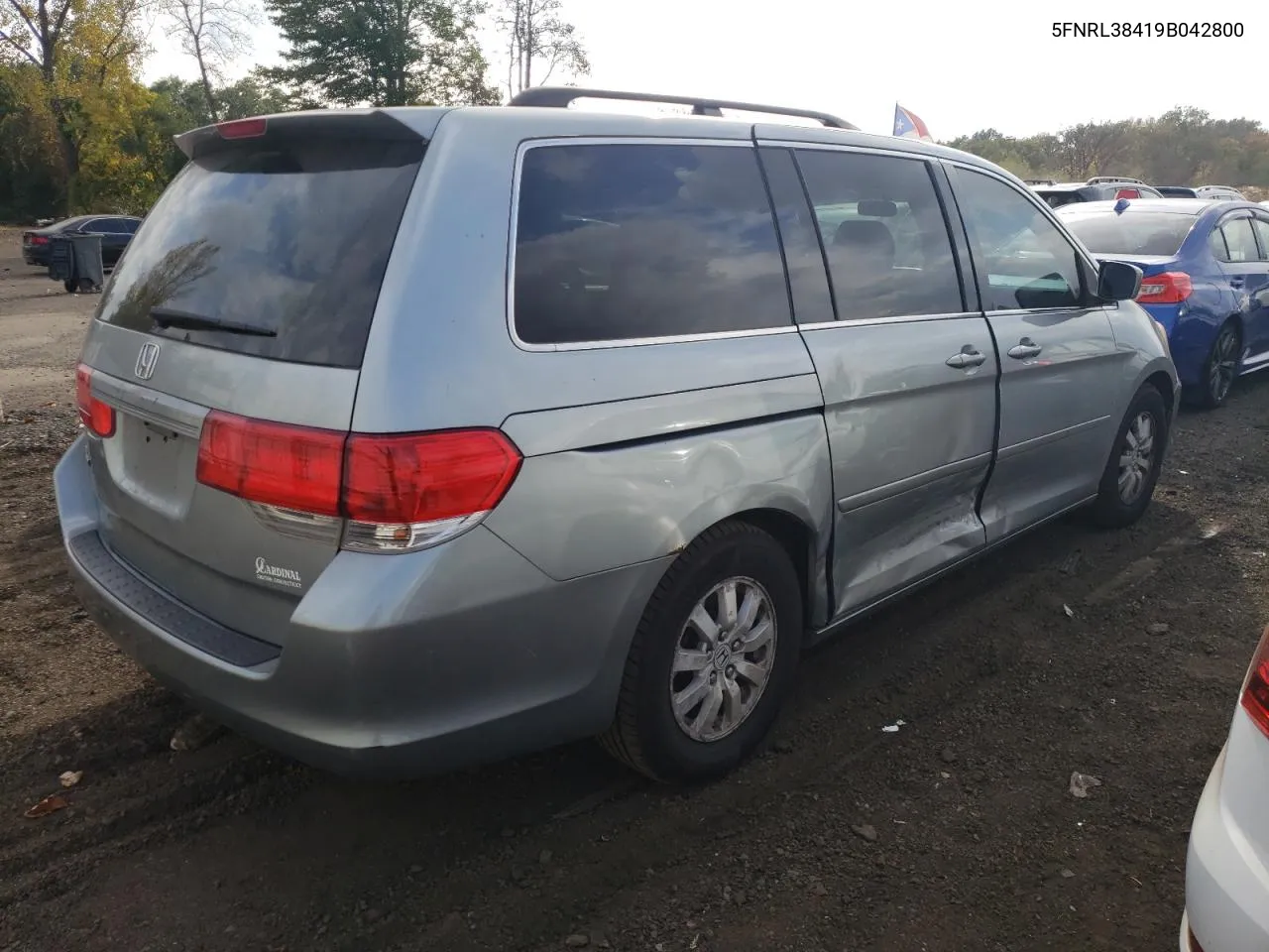 2009 Honda Odyssey Ex VIN: 5FNRL38419B042800 Lot: 73109164