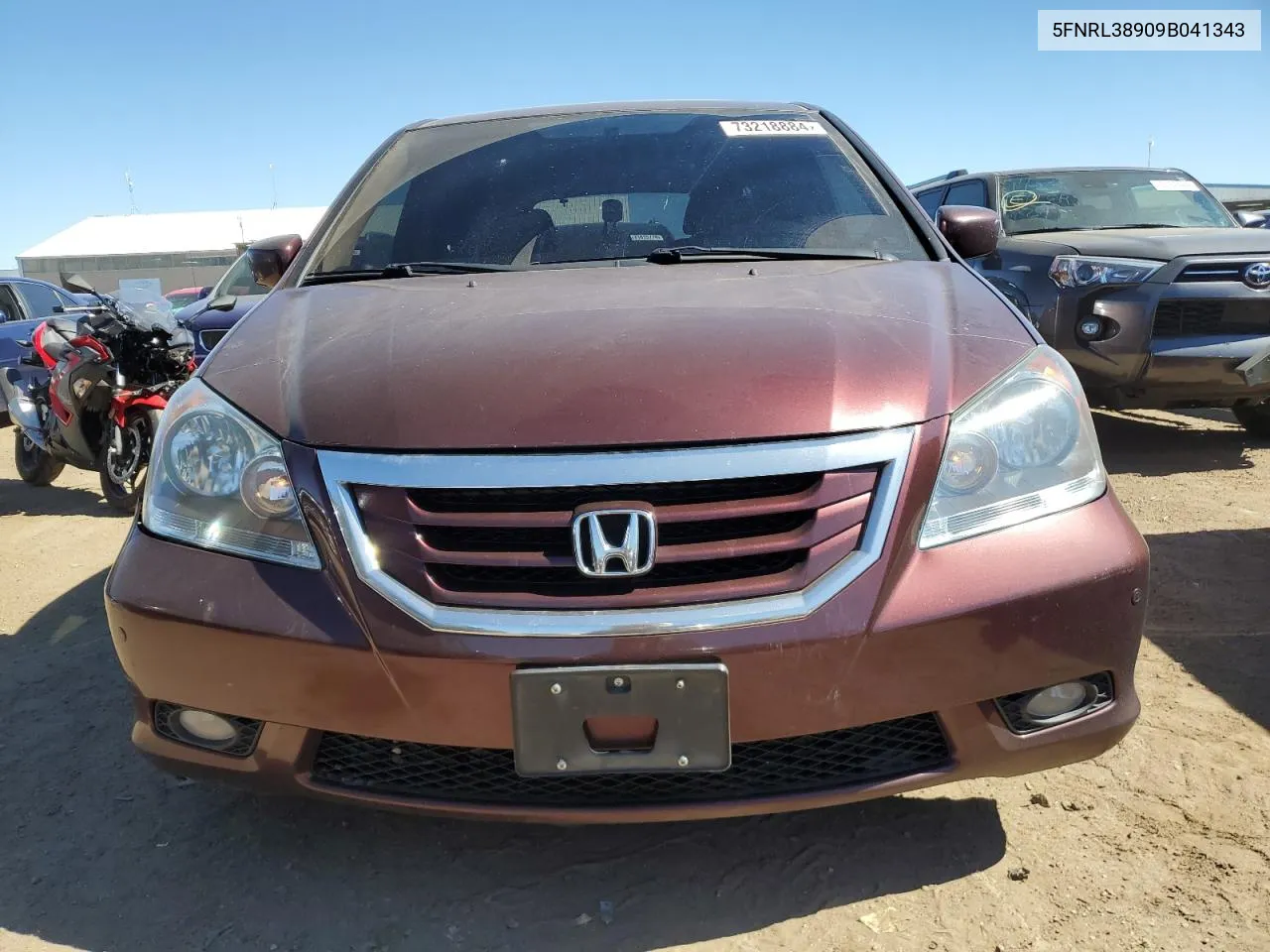 2009 Honda Odyssey Touring VIN: 5FNRL38909B041343 Lot: 73218884