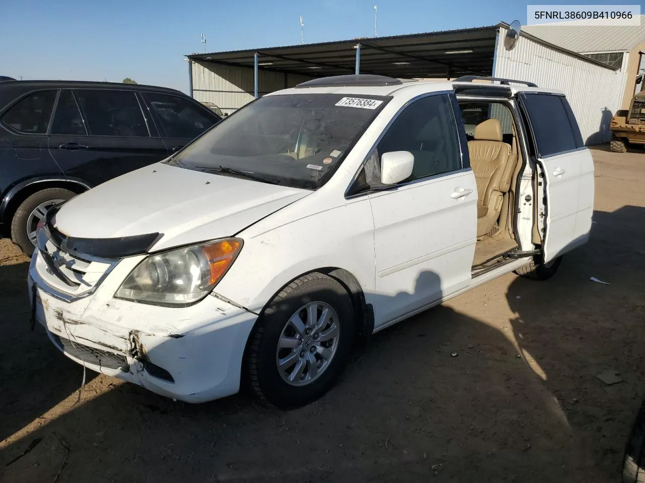 2009 Honda Odyssey Exl VIN: 5FNRL38609B410966 Lot: 73576384