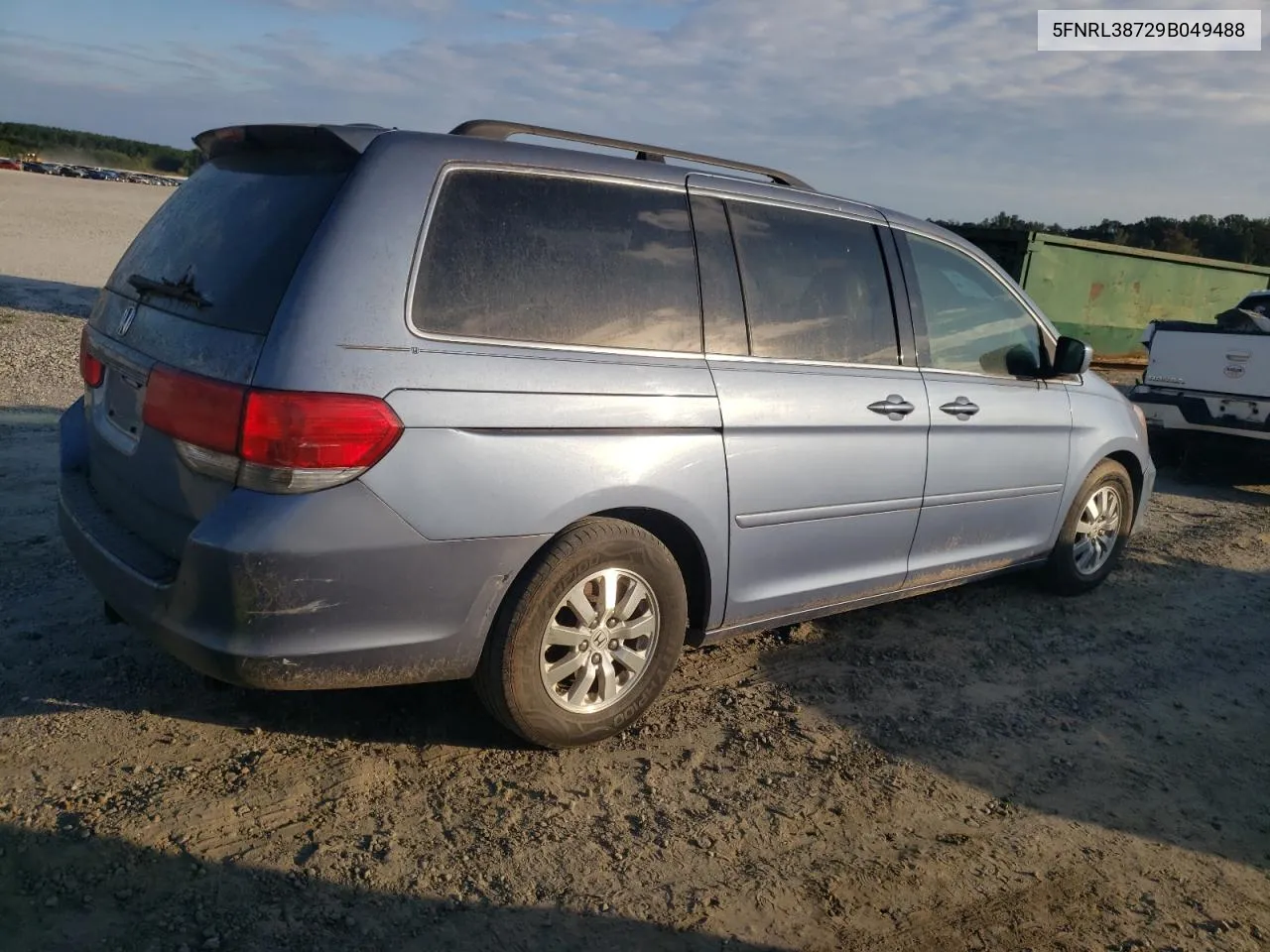 2009 Honda Odyssey Exl VIN: 5FNRL38729B049488 Lot: 73595194