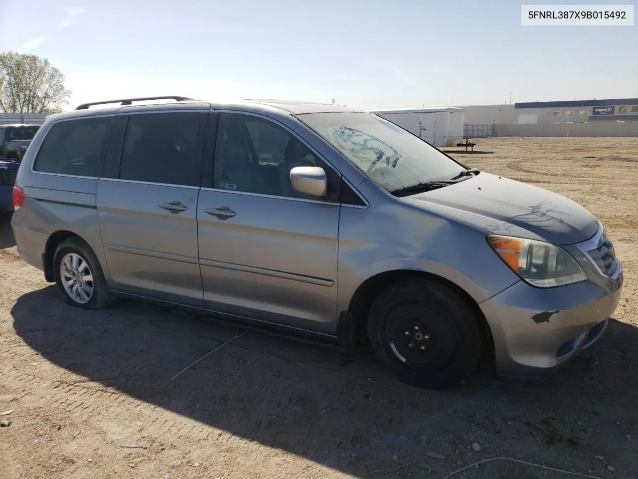 2009 Honda Odyssey Exl VIN: 5FNRL387X9B015492 Lot: 74089774