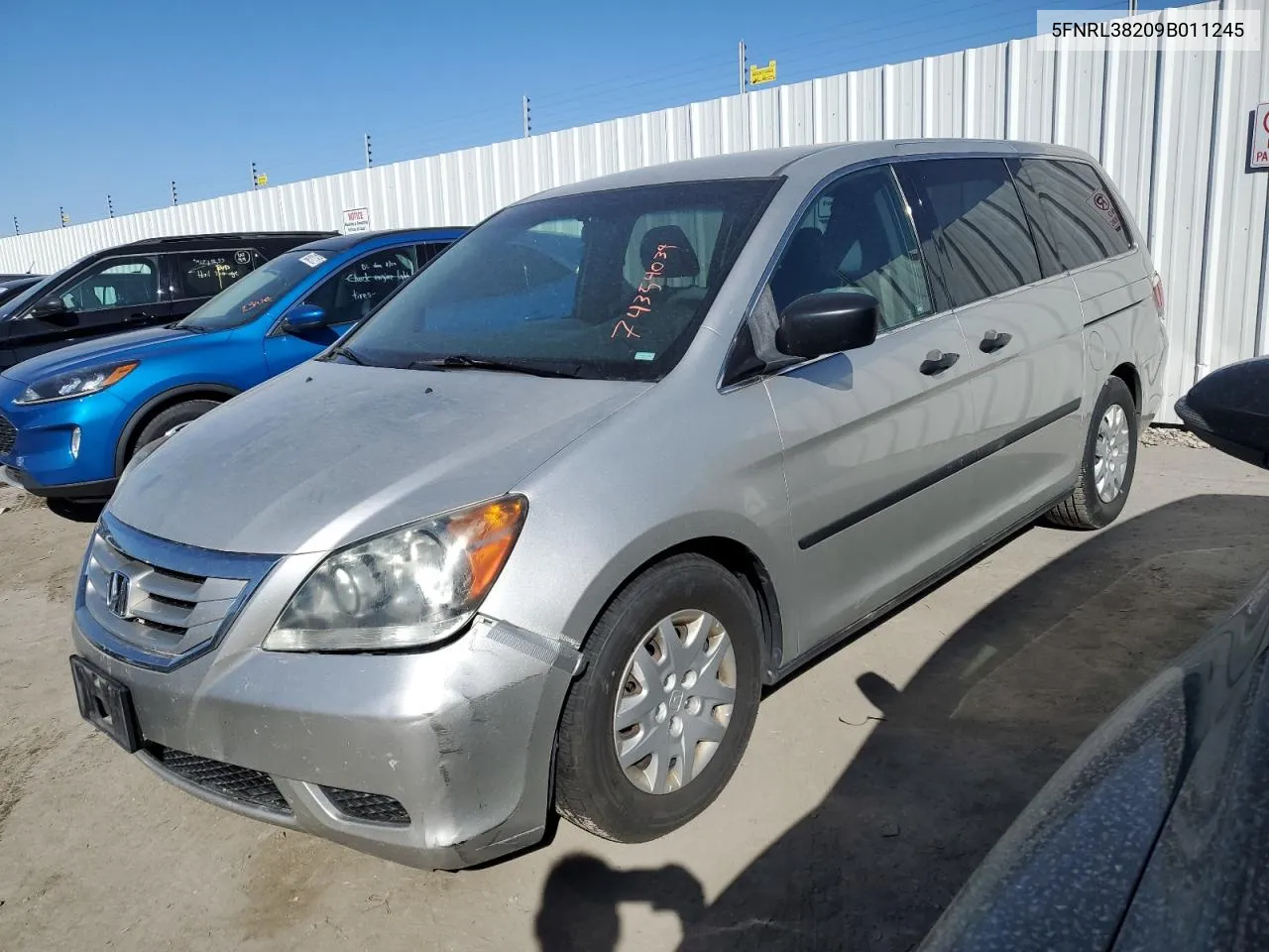 5FNRL38209B011245 2009 Honda Odyssey Lx